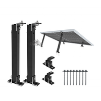 FarSun Support d'inclinaison du système de montage solaire en aluminium réglable Jambe arrière et avant pour modules PV encadrés