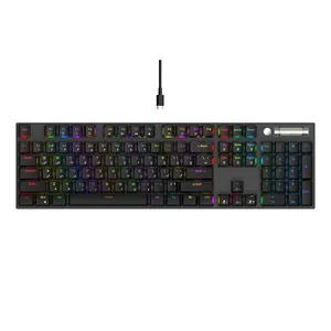 AIKUN GX9100 clavier de jeu filaire rétroéclairé rvb interrupteurs mécaniques claviers multimédia pleine taille