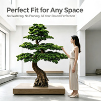 Arbre de pin artificiel résistant aux UV, 180 cm, faux bonsaï résistant au soleil pour terrasse extérieure, balcon, toit, jardin, aménagement paysager