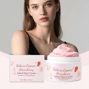 Sakura Berry <b>Body</b> <b>Scrub</b> 100g Oem Private Label Sugar Sea Salt Exfoliate Hydrate Glow Vegan - Product Image 5