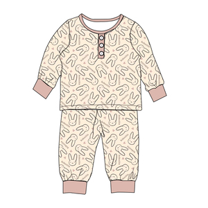 Pyjama décontracté en bambou brodé de boutons, combinaison, pyjama en fibre de bambou plié, sac de couchage pour bébé fille - Product Image 4