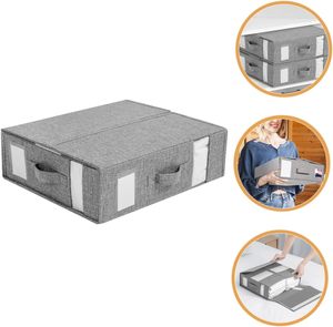 Nouvel Organisateur de Rangement Pliable Rectangulaire en Lin pour Plaids, Draps et Couvertures – Ensemble d'Organisation pour Vêtements - Product Image 5