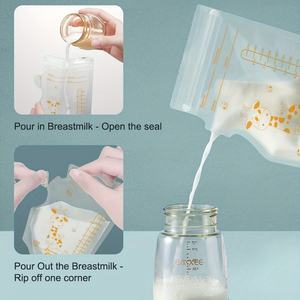 Sacchetti per la Conservazione del Latte Materno <span class=keywords><strong>in</strong></span> PET Usa e Getta 8.5oz/250ml 30pz/Confezione Senza BPA Autoportanti per l'<span class=keywords><strong>Allattamento</strong></span> - Product Image 2