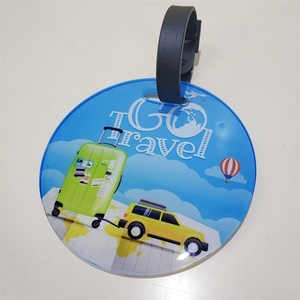 Etiquetas de Equipaje Personalizadas de Acrílico Circular de 10 cm RubySub, Etiquetas de Equipaje para Sublimación - Product Image 5