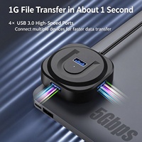 Hub USB 3.0 à 4 ports, répartiteur USB, station d’accueil USB Type-C pour l’extension des ordinateurs portables