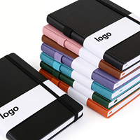 Carnet de notes professionnel en stock, couverture rigide en PU multicolore avec reliure cousue, épaissi, haute qualité, pour études et enregistrements