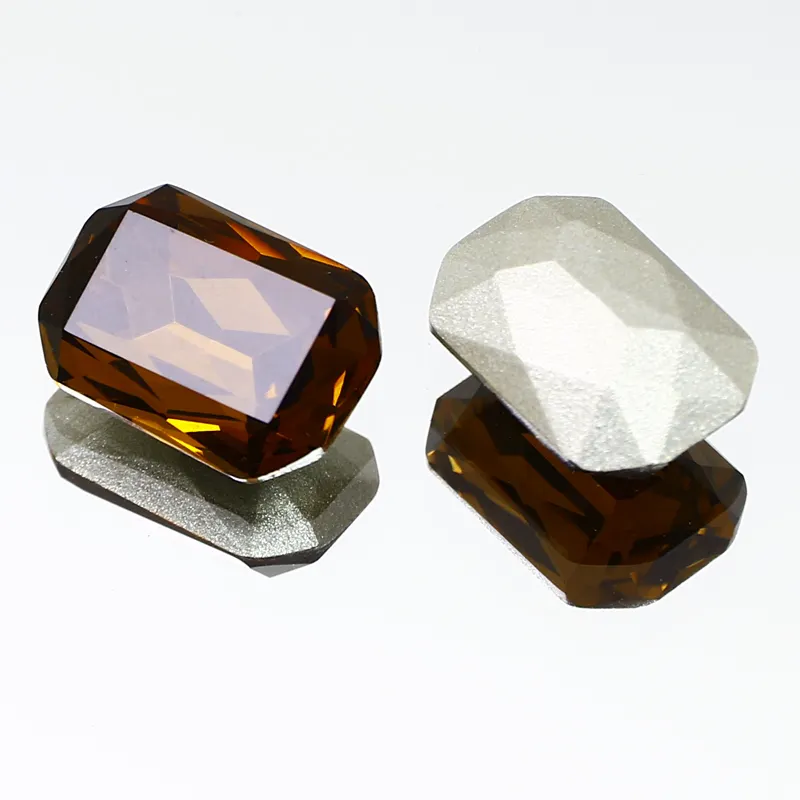 Strass retangular octógono PointBack k9 Pedra extravagante strass atacado contas de cristal soltas para joias acessórios DIY