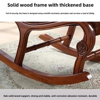 Fauteuils à bascule en bois de style campagnard américain de luxe pour adultes - Grand fauteuil inclinable multifonctionnel pour salon intérieur