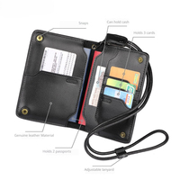 Porta Pasaportes de Cuero Genuino, Unisex, para Guardar Tarjetas de Viaje, Organizador de Documentos Portátil, Funda para Pasaporte