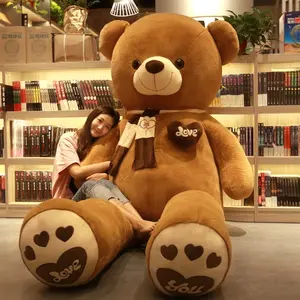 Big Bear Doll Big Teddy Cuddle Ribbon Bear Cute Give His Girlfriend A Present Stuffed Animal soft kawaii cute plushie Bear To