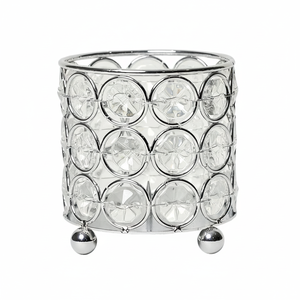 Vela votiva de acero inoxidable plateada hecha a mano de una sola pieza de calidad superior para decoración del hogar recién llegado - Product Image 1