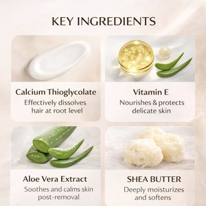 Crème dépilatoire douce à base de plantes, non irritante, pour le visage et le corps entier - Product Image 3