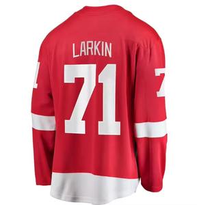 Camisetas de Hockey sobre Hielo Personalizadas de Fábrica OEM, Bordado con Nombre del Equipo, Impresión por Transferencia de Calor, 100% Poliéster, Uniforme Unisex para Adultos - Product Image 4