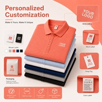 Camiseta Polo Unisex con Logotipo Personalizado, Tela Premium de Doble Cara, Camisetas Polo Lisas para Uniformes de Trabajo en Equipo, Venta al Por Mayor