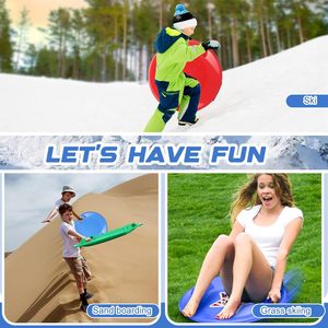 Lenwen 25 pollici Heavy Duty eco-friendly esterno in plastica piattino da neve slitta <span class=keywords><strong>UFO</strong></span> Design per adulti inverno freddo sport - Product Image 5