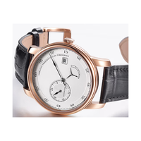 Montres automatiques mécaniques en acier pour hommes d'affaires, avec calendrier personnalisé et petite seconde, pour marque privée
