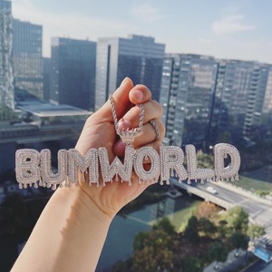 Collane da Uomo <span class=keywords><strong>con</strong></span> Ciondoli a Catena Placcati Oro e <span class=keywords><strong>Argento</strong></span>, Stile Hip Hop, <span class=keywords><strong>con</strong></span> Zirconi, Personalizzabili <span class=keywords><strong>con</strong></span> Lettere a Bolla, Nomi e Alfabeti, Effetto Iced Out - Product Image 2