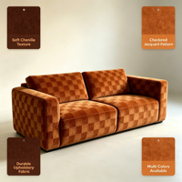 Tissu chenille 100% polyester pour ameublement, tissu pour canapé, 370 GSM, 145 cm de large, tissé, textile de maison, tissu en gros