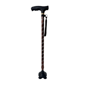 Thickened Stainless Steel Anti Slip Telescopic Cane For Elderly Lightweight Walking Stick With <b>Light</b> Up Illumination - Product Image 1