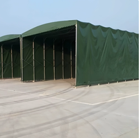 Tente rétractable personnalisée à structure en acier galvanisé, PVC imperméable, grand abri mobile pour voiture, auvent pour stationnement