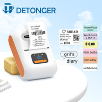 Impresora de Etiquetas Portátil Inalámbrica DETONGER DP26P 300dpi 50mm, Máquina de Impresión de Etiquetas de Código de Barras, SDK Gratuito, Impresoras de Etiquetas Comerciales