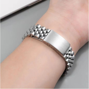 Bracelet en métal en acier inoxydable Lionorm pour montres de luxe RLX Bracelet Jubilé à ajustement rapide Bracelet de montre à extrémité incurvée de 20mm - Product Image 6