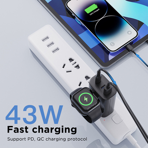 UNIEAN - Cargador Inalámbrico Portátil 4 en 1 al por Mayor, Adaptador USB-C de 43 W, Carga Rápida para <span class=keywords><strong>iWatch</strong></span> y Teléfono - Product Image 2