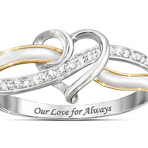 Anello con Diamanti H098 in Oro Bianco con Diamanti Naturali Taglio Brillante Rotondo, Fede Nuziale Unisex - Product Image 3