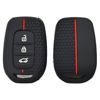 Housse de clé de voiture en silicone à 3 boutons, surface texturée, compatible avec Clio 4 5 Zoe Koleos Dacia Duster Sandero Jogger Logan Keybox Key