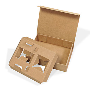 Caja de Regalo Magnética Plegable de Papel Kraft Personalizada con Inserto de Materiales Reciclados para Electrónica de Consumo y Velas, con Asa Resistente - Product Image 3