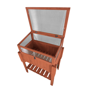 Étagère de stock sans quantité minimale de commande quantité étagère extérieure en bois plante mini serre surélevée livraison en 7 jours - Product Image 5