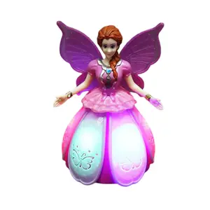 Electric Dancing Robot Toys angel girl funny educational game dancing light musical princess lifting function toy