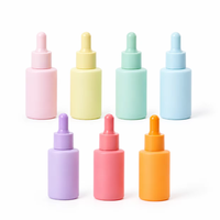 Flacon compte-gouttes personnalisé couleur macaron 20ml 30ml 40ml 50ml Jaune Rouge Bleu Orange Rose Violet Vert Emballage Sérum Soins de la Peau