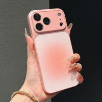 Coque de téléphone antichoc en PC rigide avec protection d'objectif en verre et fenêtre caméra à paillettes Halation pour iPhone 17 16 15 14 13 12 Pro Max