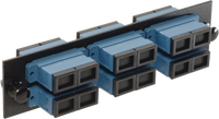 Panel Patch Fiber Optik yang Dapat Ditukar LGX Adapter Plate Metal Hitam