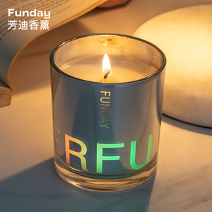 Funday Scented Candle Cylinder Colorful Gradient Led Light Modern Style Valentine'S Day Gift - Product Image 1