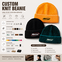 Gorro de Punto Acanalado Bordado de Lujo, Diseño de Moda, Cálido para Invierno, Unisex