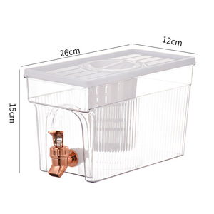Réfrigérateur en plastique PC épaissi, robinet à glaçons, bouilloire à <span class=keywords><strong>eau</strong></span> froide, design moderne, seau à boisson pour fruits et thé pour la maison - Product Image 6