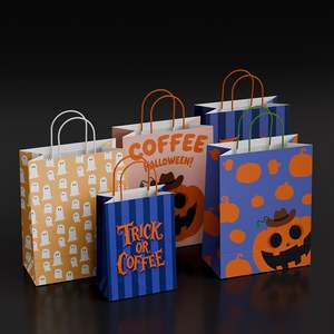 Sacs en papier kraft brun personnalisés pour la promotion des restaurants à emporter, avec poignée en corde de coton, emballage alimentaire recyclable - Product Image 2