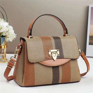 New Design Women's 2024 Fashion <b>Tote</b> <b>Bags</b> All Seasons PU Leather <b>Zip</b> Closure Single Handle - Product Image 1