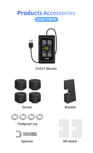 <b>Tpms</b> for Car Tire Pressure Monitor System With Car Cigarette Lighter with 4 Sensors - Product Image 3