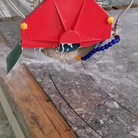 AiTao Máquina de corte CNC de 5 ejes para granito, cortadora de mármol, sierra de puente, 3200 mm de longitud, motor de 26 kW con engranajes para baldosas de piedra sinterizada