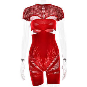 Tute Intere da <span class=keywords><strong>Donna</strong></span> all'Ingrosso, Elasticizzate, Traforate, Aderenti, <span class=keywords><strong>Sexy</strong></span>, Monopezzo, Jumpsuit Bodycon <span class=keywords><strong>per</strong></span> <span class=keywords><strong>Abbigliamento</strong></span> Femminile Seducente - Product Image 5