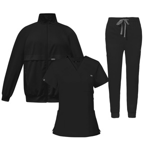 Uniforme Clínico Moderno de Color Oscuro, Camiseta Médica Elástica Personalizada con Logotipo, Blusa Médica <span class=keywords><strong>Dental</strong></span> 42032+52002 - Product Image 1
