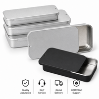 Boîte en métal durable de haute qualité avec logo personnalisé, boîte en étain de qualité alimentaire, boîte de rangement réutilisable avec couvercle coulissant pour boulangerie, biscuits, cadeaux