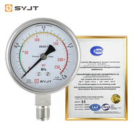 Manomètre hydraulique à filetage radial en acier inoxydable SYJT SY-YB - Plage de mesure -0,1~0~60 MPa - Précision de 1,6 % - Garantie 1 an