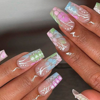 KODIES-Vernis à ongles gel fleuri transparent, 1litre, aquarelle, encre marbrée, fleur liquide, lampe à LED, bricolage français