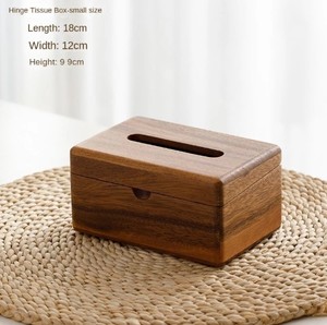 Organizador Lateral de Madera Maciza de Nogal para Cajas de Pañuelos, Moderno, Duradero, Colgante, Multiusos, para Coche, Oficina, Sala de Estar - Product Image 2