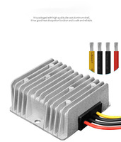 Convertisseur DC-DC élévateur de tension 12V vers 15V 20A 300W, dernière conception 2026, haute efficacité, stable, étanche IP68, boîtier en aluminium argenté