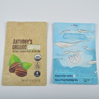 Kemasan Makanan Kantong Reselable Zipper Stand-Up untuk Cokelat Kacang Kering, Buah Kering, Camilan, Teh, Kopi, dan Biji-bijian dengan Cetak